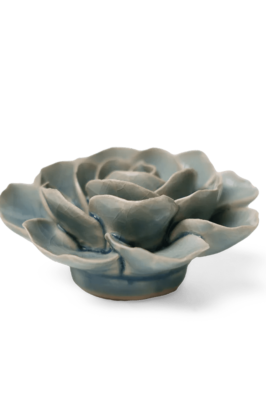 EG04 Powder Blue Amandine Ranunculus - Chive Ceramics Studio - Ceramic Flowers - Chive Ceramics Studio