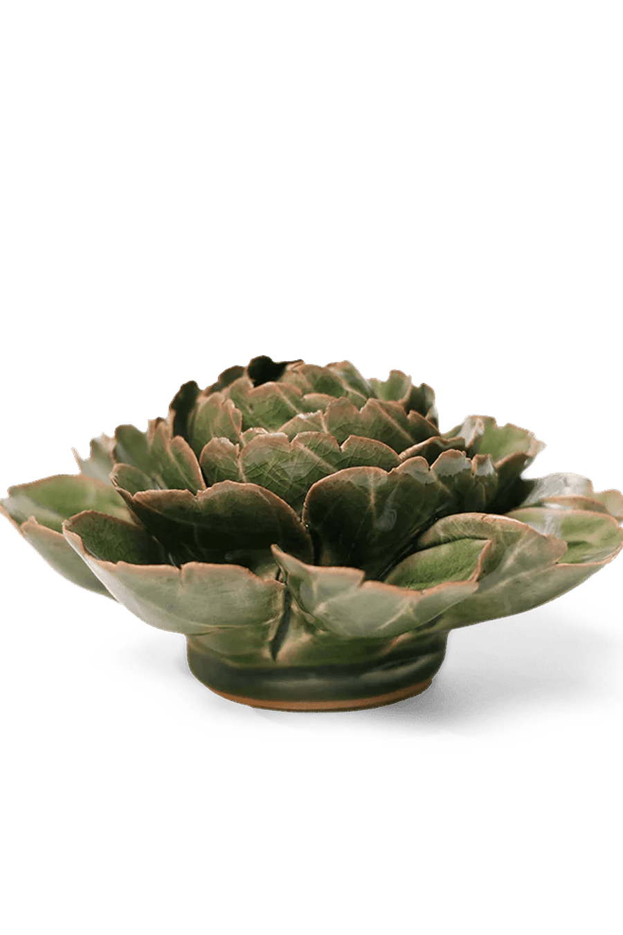 EG05 Avocado Green Rozella Peony - Chive Ceramics Studio - Ceramic Flowers - Chive Ceramics Studio