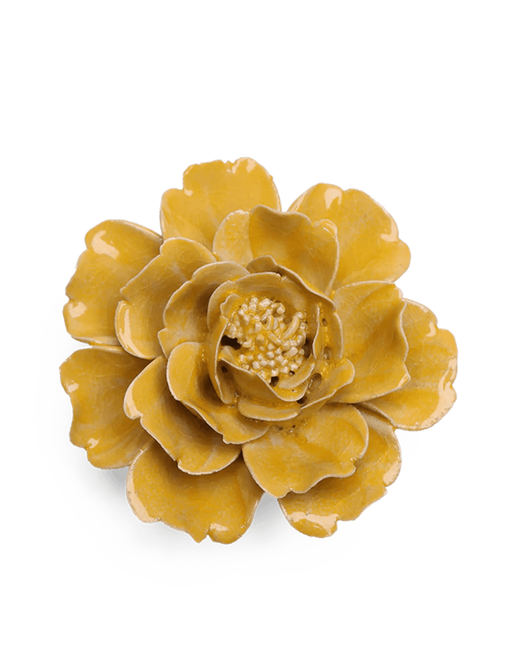 Burnt Yellow Rose - Chive Ceramics Studio - Ceramic Flowers - Chive Ceramics Studio