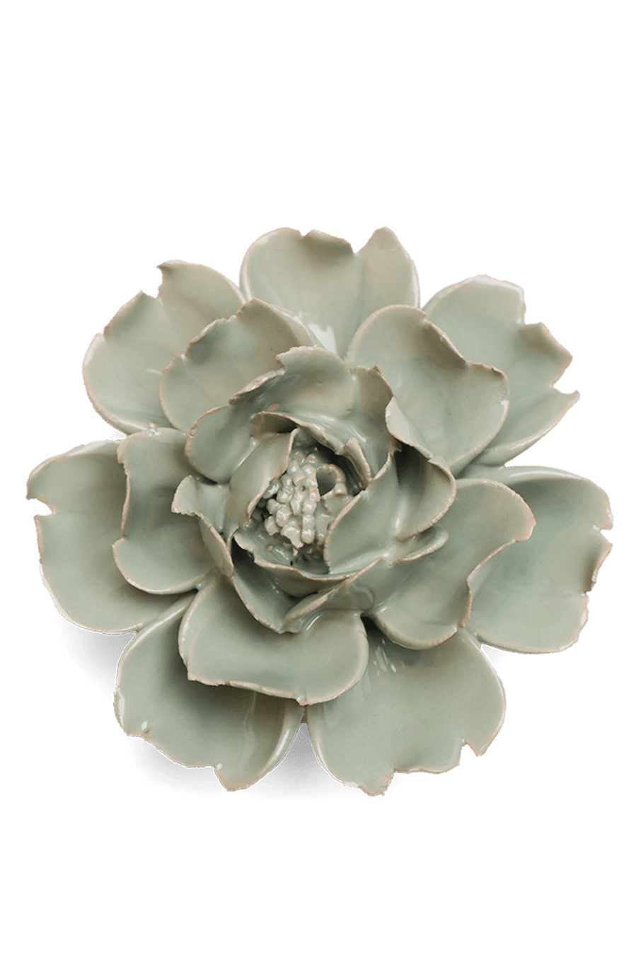 Pistachio Green Rose ceramic wall flower — English Garden collection — designed in Toronto by Chive Studio