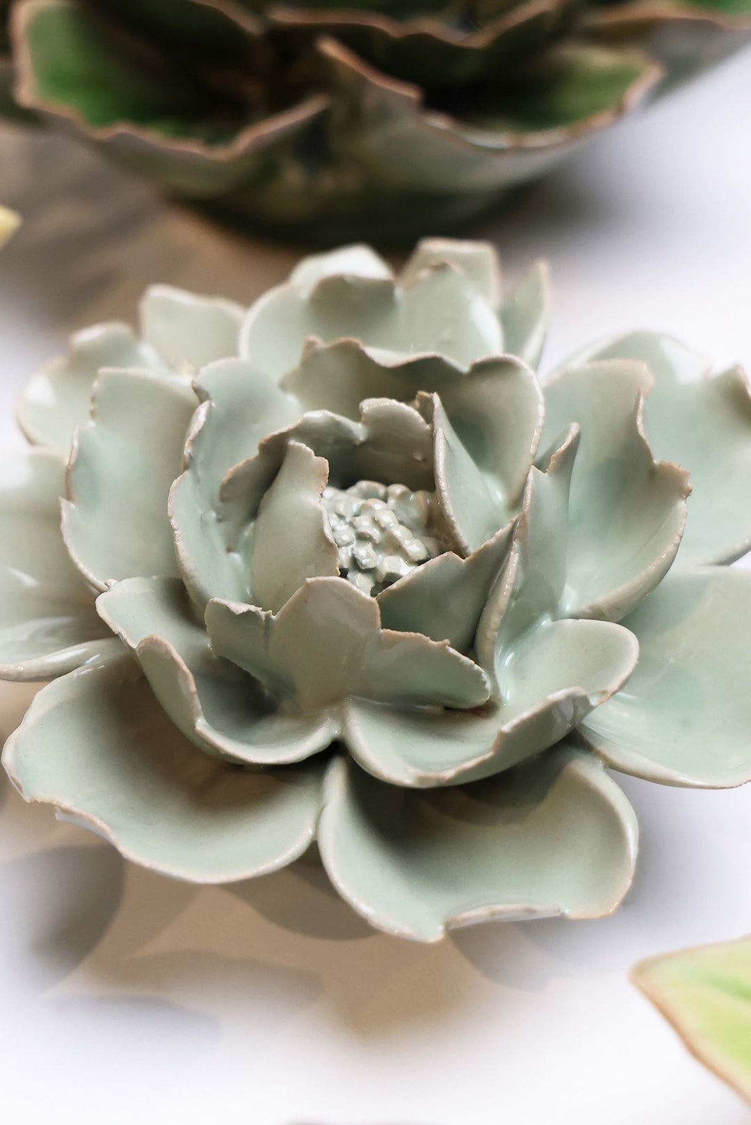 Pistachio Green Rose - Chive Ceramics Studio - Ceramic Flowers - Chive Ceramics Studio