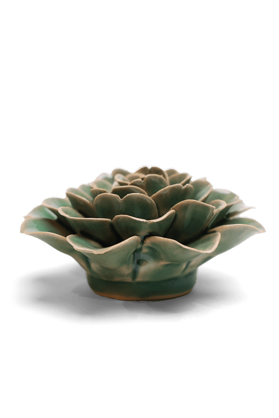 Jungle Green Tea Rose - Chive Ceramics Studio - Ceramic Flowers - Chive Ceramics Studio