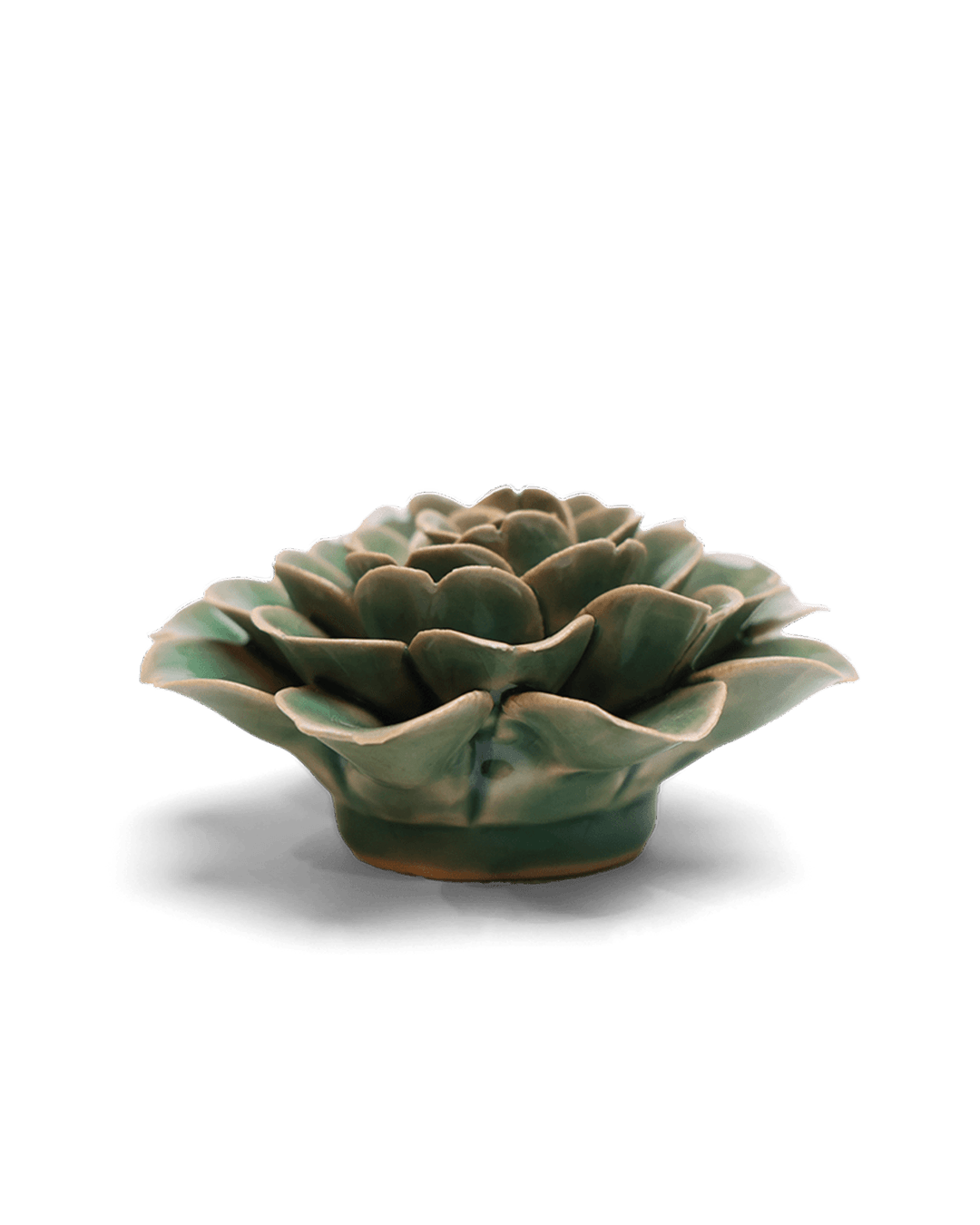 Jungle Green Tea Rose - Chive Ceramics Studio - Ceramic Flowers - Chive Ceramics Studio