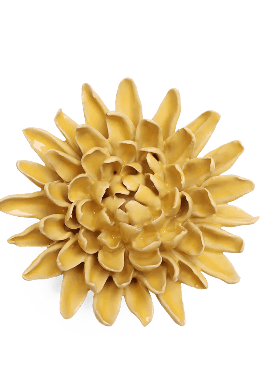 Buttercup Yellow Chrysanthemum - Chive Ceramics Studio - Ceramic Flowers - Chive Ceramics Studio