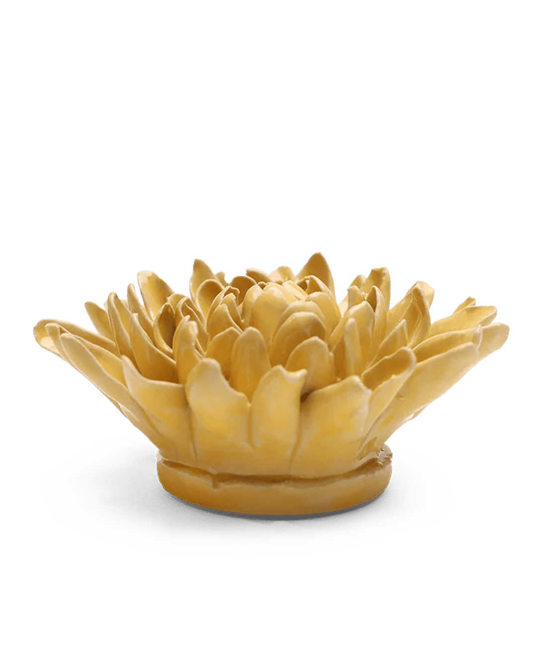 Buttercup Yellow Chrysanthemum ceramic wall flower — English Garden collection — designed in Toronto by Chive Studio