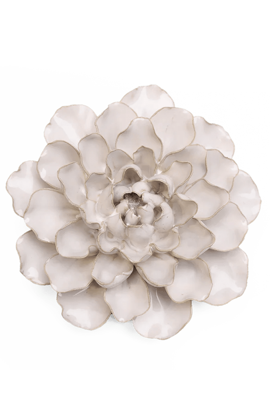 Ivory Water Lily ceramic wall flower — English Garden collection — designed in Toronto by Chive Studio