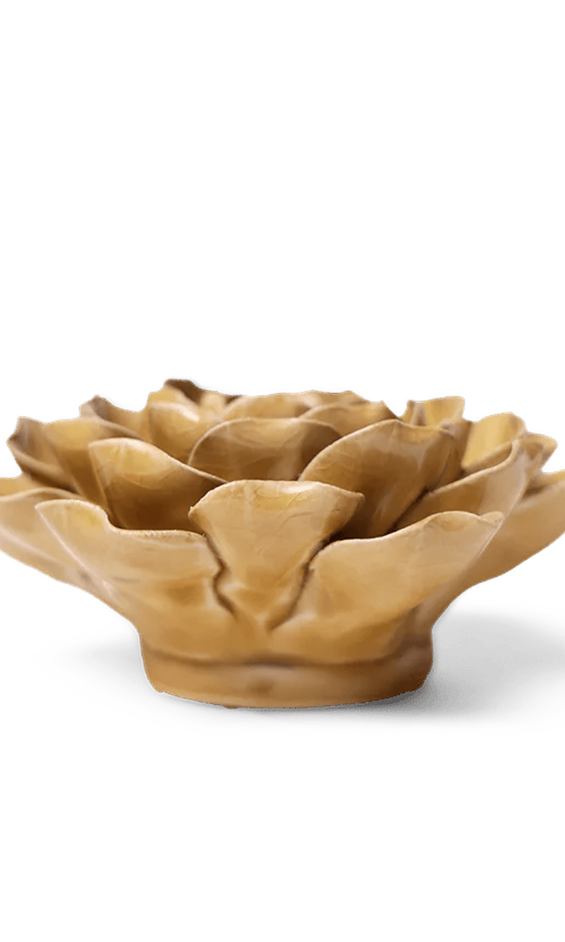 Caramel Charm Peony ceramic wall flower — English Garden collection — by Chive Studio