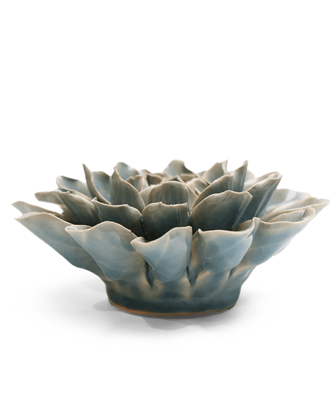 Powder Blue Aphrodite Dahlia ceramic wall flower — English Garden collection — designed in Toronto by Chive Studio