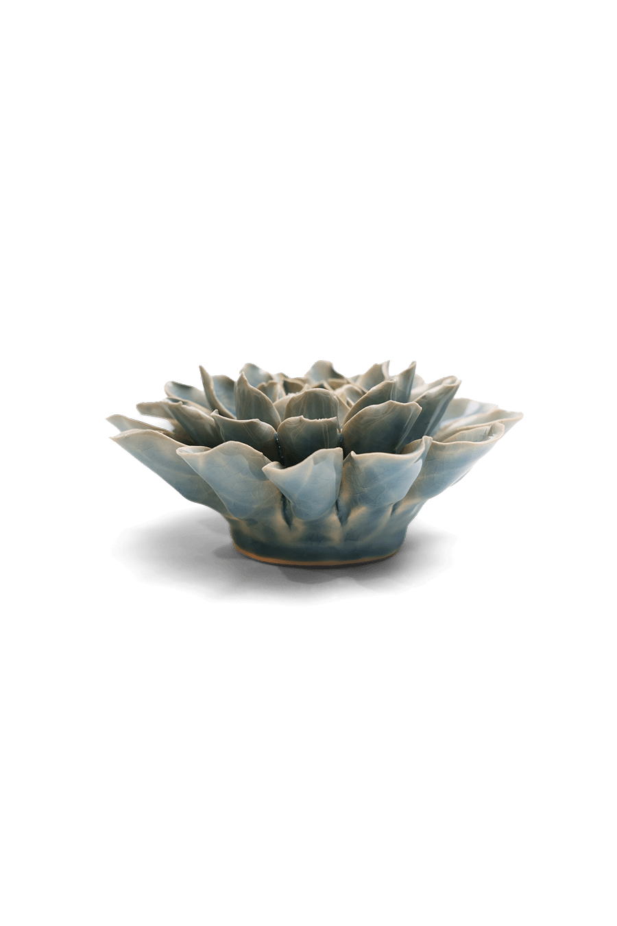 Powder Blue Aphrodite Dahlia - Chive Ceramics Studio - Ceramic Flowers - Chive Ceramics Studio
