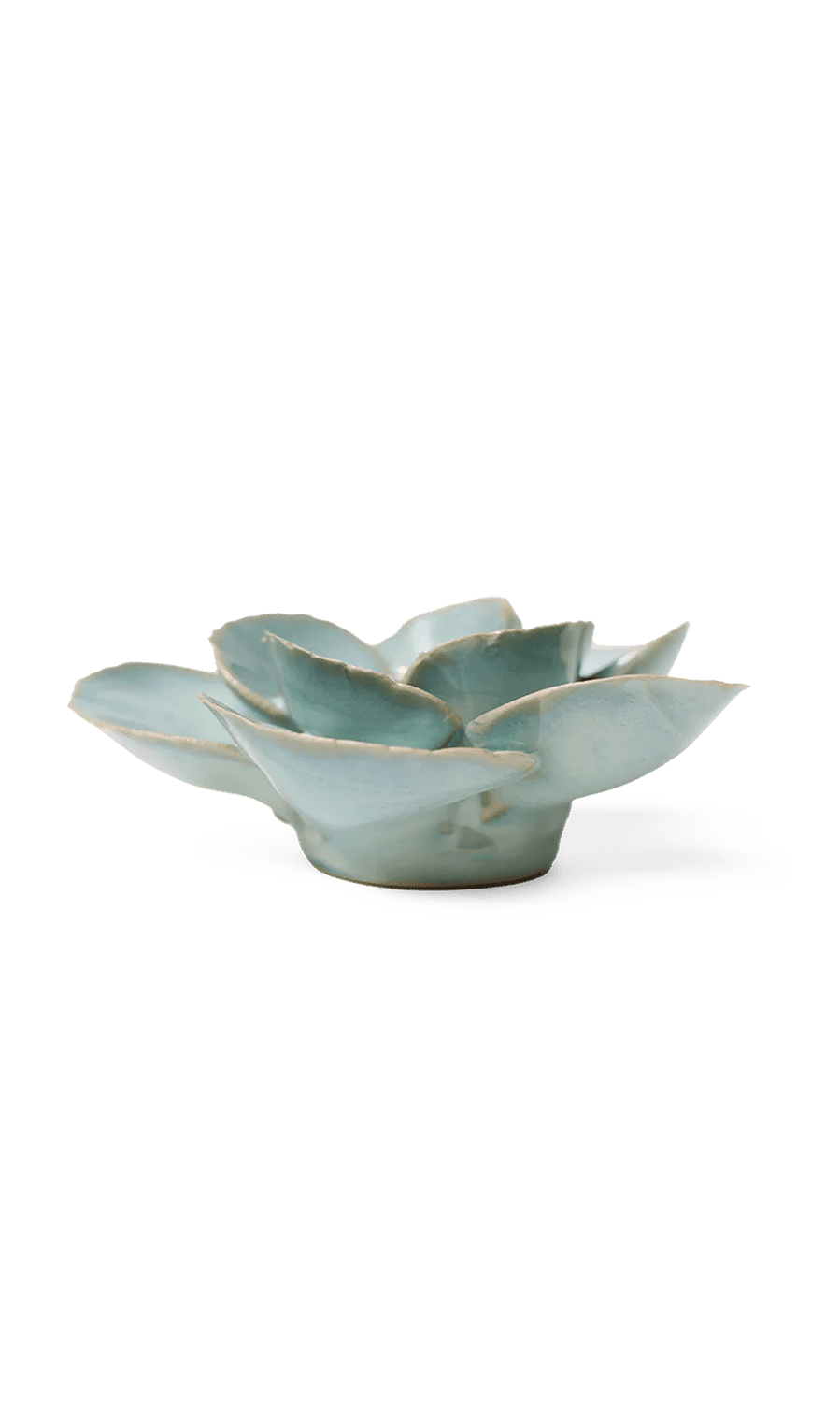 Blue Milk Poppy ceramic wall flower — English Garden collection — by Chive Studio