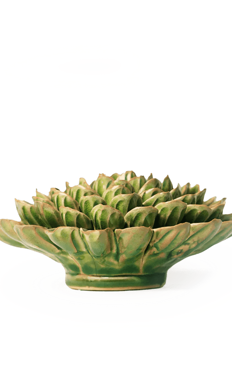 Avocado green Unicorn Zinnia ceramic wall flower — English Garden Collection — handmade by Chive Studio Toronto