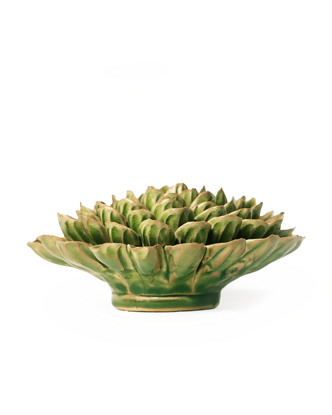 Avocado green Unicorn Zinnia ceramic wall flower — English Garden Collection — handmade by Chive Studio Toronto