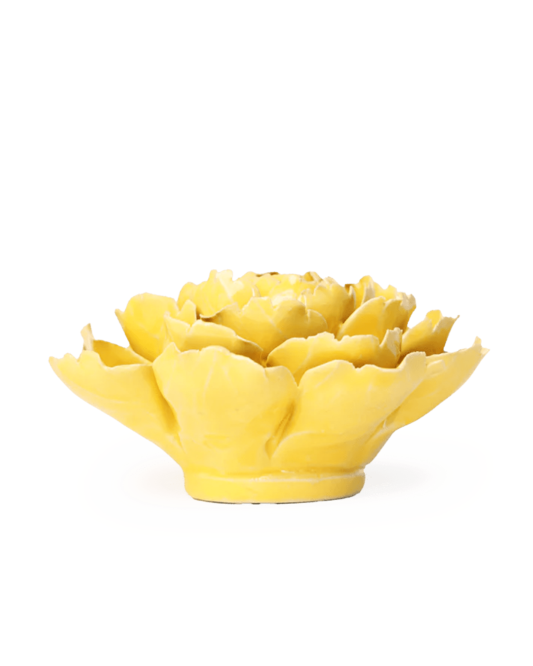 Buttercup Yellow Peony ceramic wall flower — English Garden collection — designed in Toronto by Chive Studio