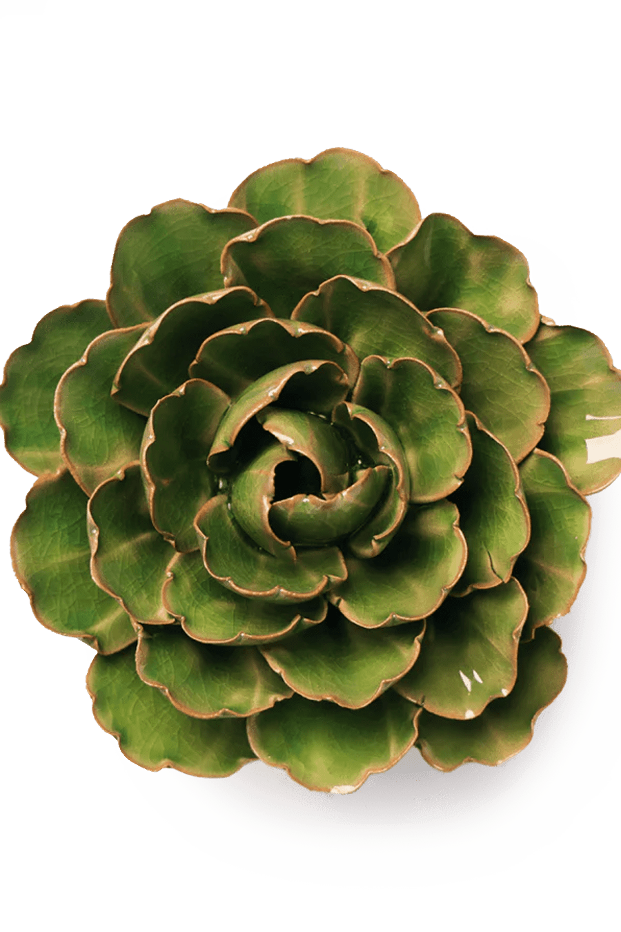 EG22 Avocado Green Keiko Peony - Chive Ceramics Studio - Ceramic Flowers - Chive Ceramics Studio