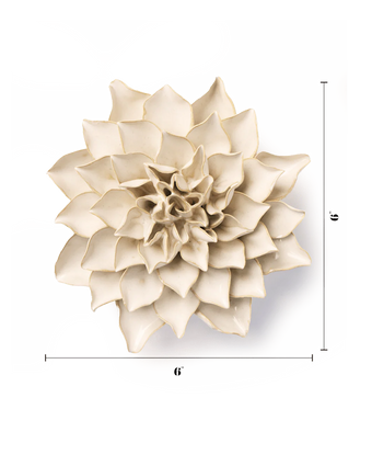 Ivory Autumn Azalea ceramic wall flower styled display — English Garden Collection