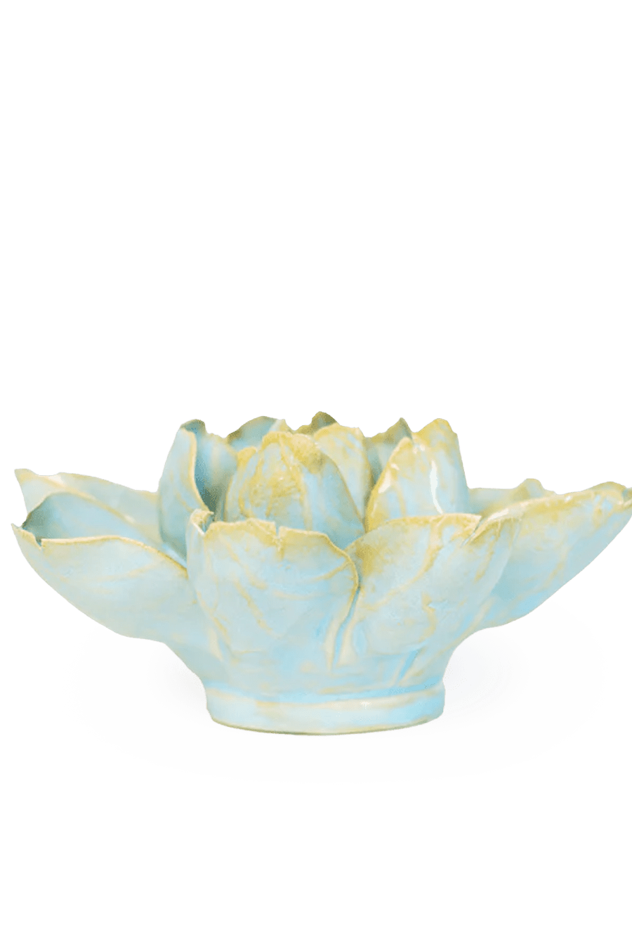 EG24 Robin's Egg Blue Aurora Water Lily - Chive Ceramics Studio - Ceramic Flowers - Chive Ceramics Studio