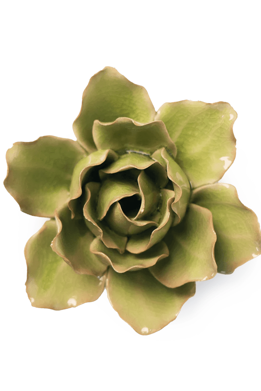Peridot Lily ceramic wall flower — English Garden collection — designed in Toronto by Chive Studio