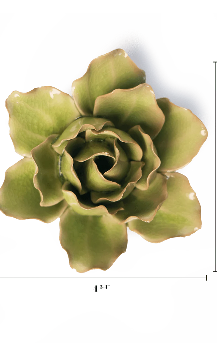 Peridot Stargazer Lily ceramic wall flower — English Garden Collection — handmade by Chive Studio Toronto