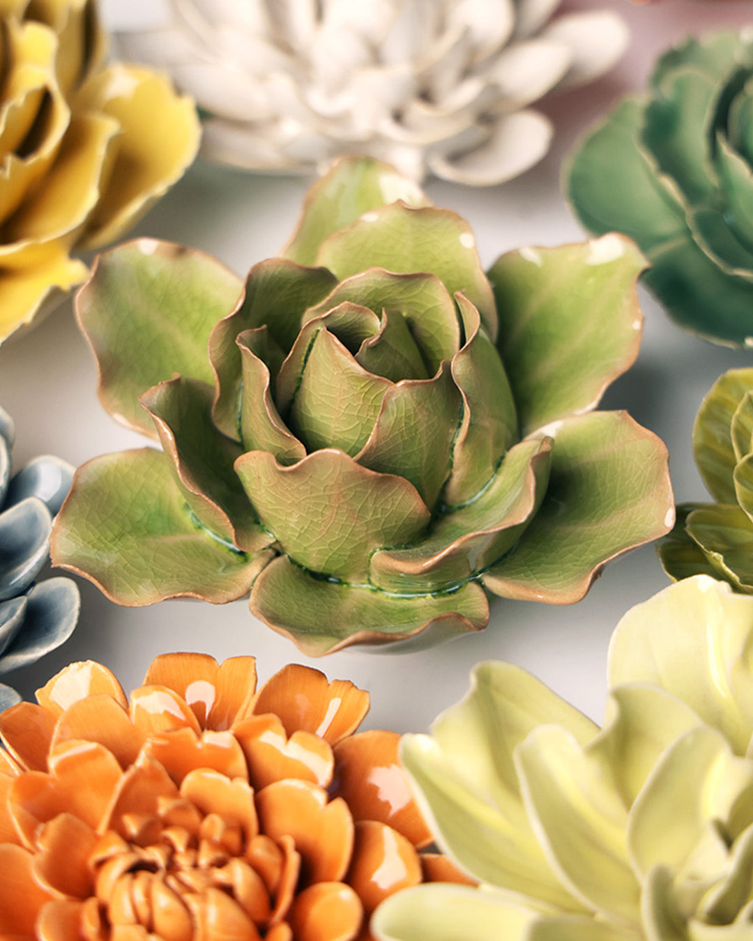 Peridot Stargazer Lily - Chive Ceramics Studio - Ceramic Flowers - Chive Ceramics Studio