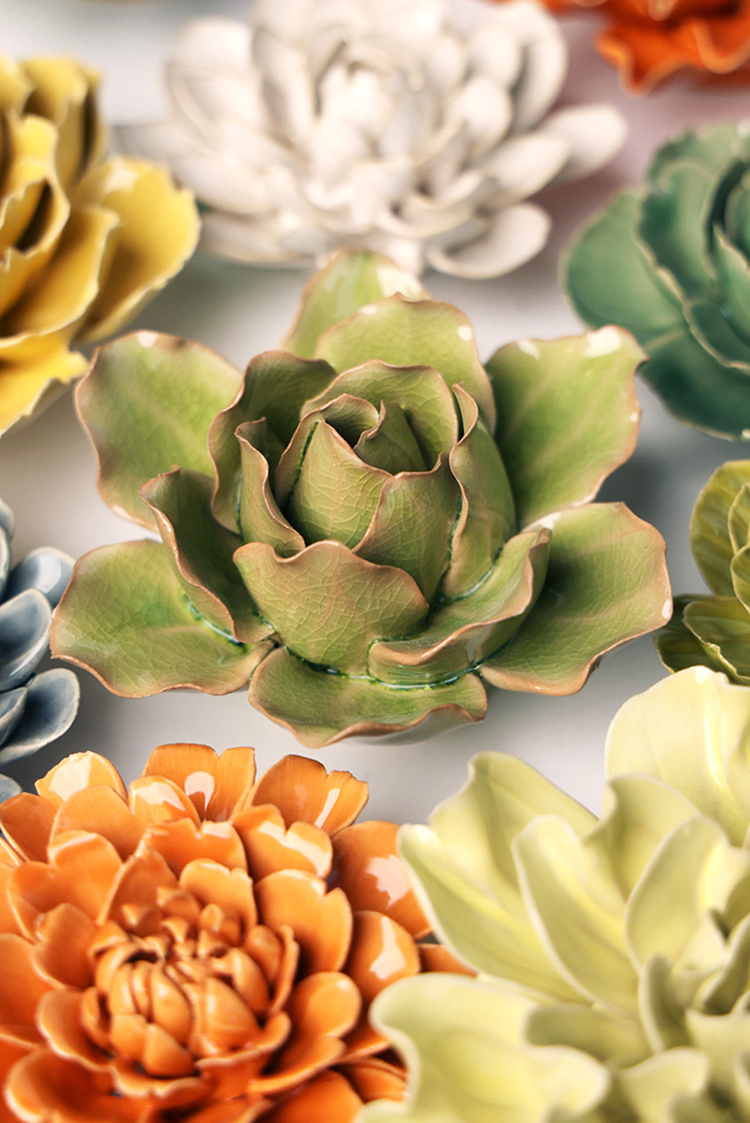 Peridot Stargazer Lily - Chive Ceramics Studio - Ceramic Flowers - Chive Ceramics Studio