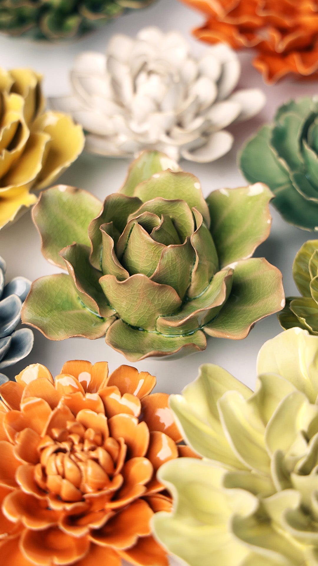 Peridot Stargazer Lily - Chive Ceramics Studio - Ceramic Flowers - Chive Ceramics Studio