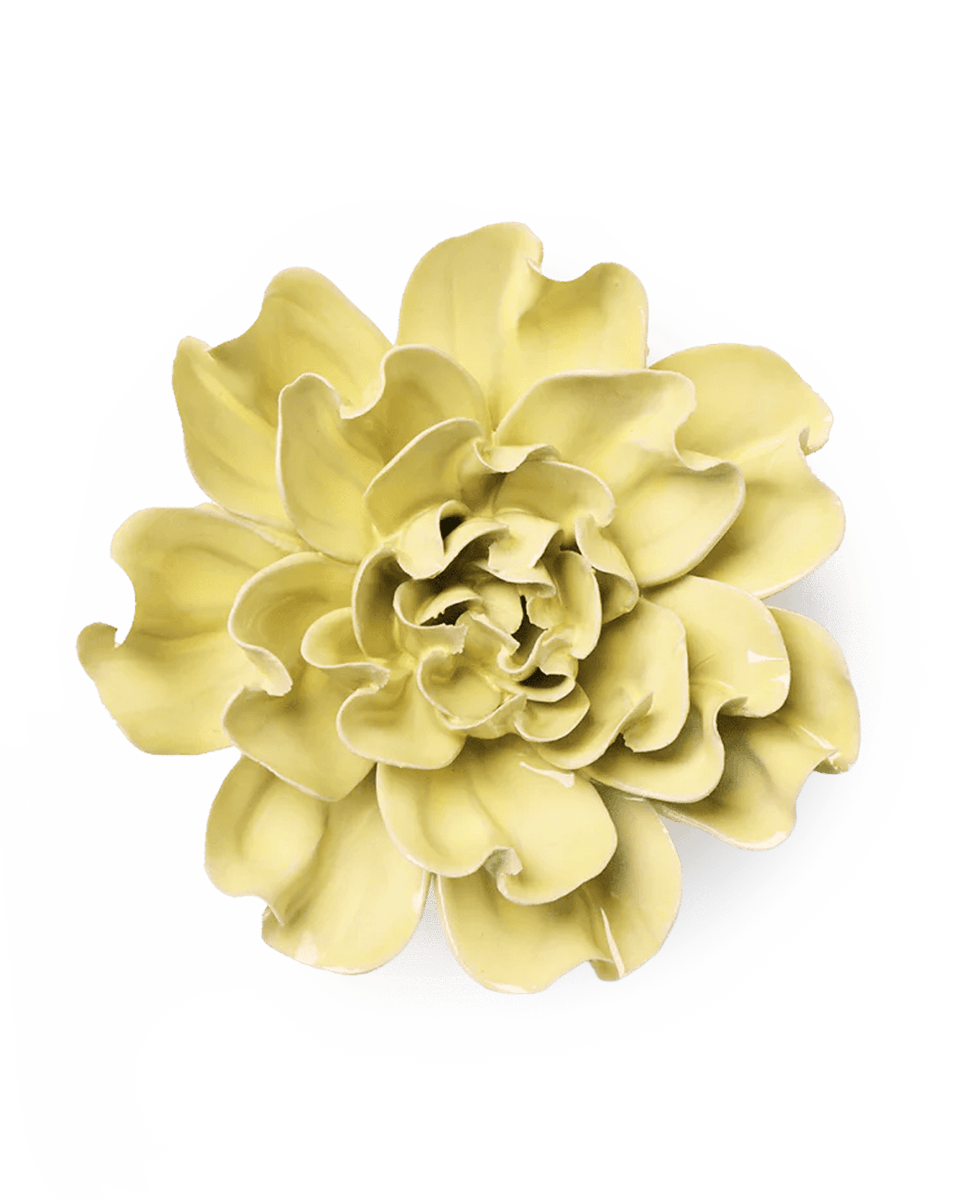 Lime Yellow Larkspur Ceramic Flower | English Garden Collection by