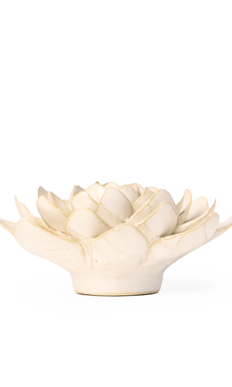 Ivory Snowdrop ceramic wall flower — English Garden Collection — handmade by Chive Studio Toronto