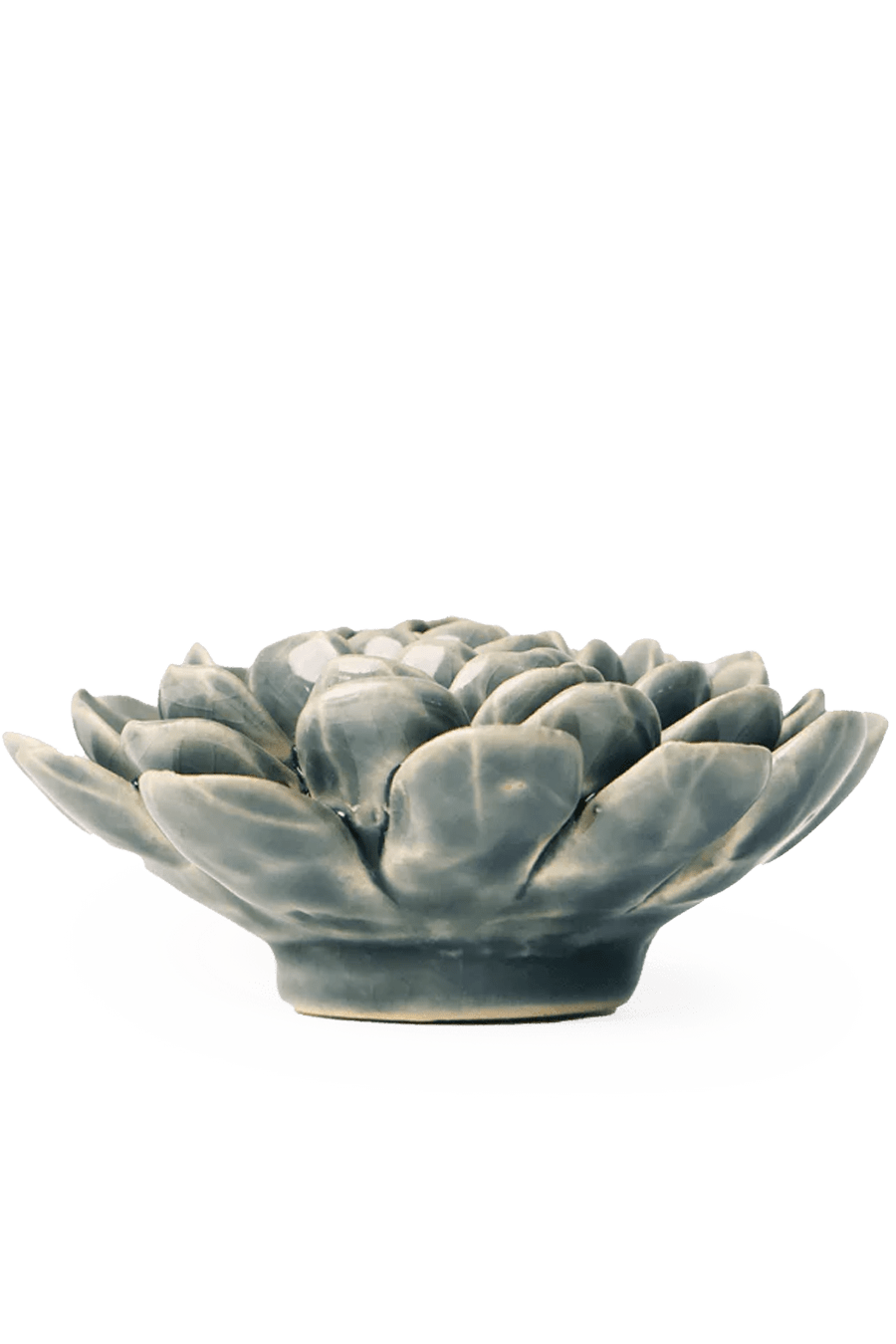 EG29 Pewter Blue Zinderella Zinnia - Chive Ceramics Studio - Ceramic Flowers - Chive Ceramics Studio