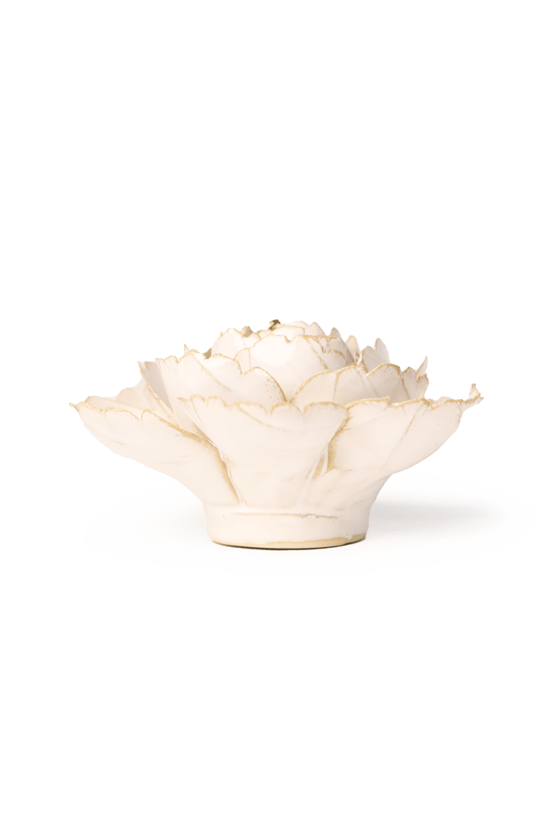 Ivory Rose ceramic wall flower — English Garden collection — designed in Toronto by Chive Studio
