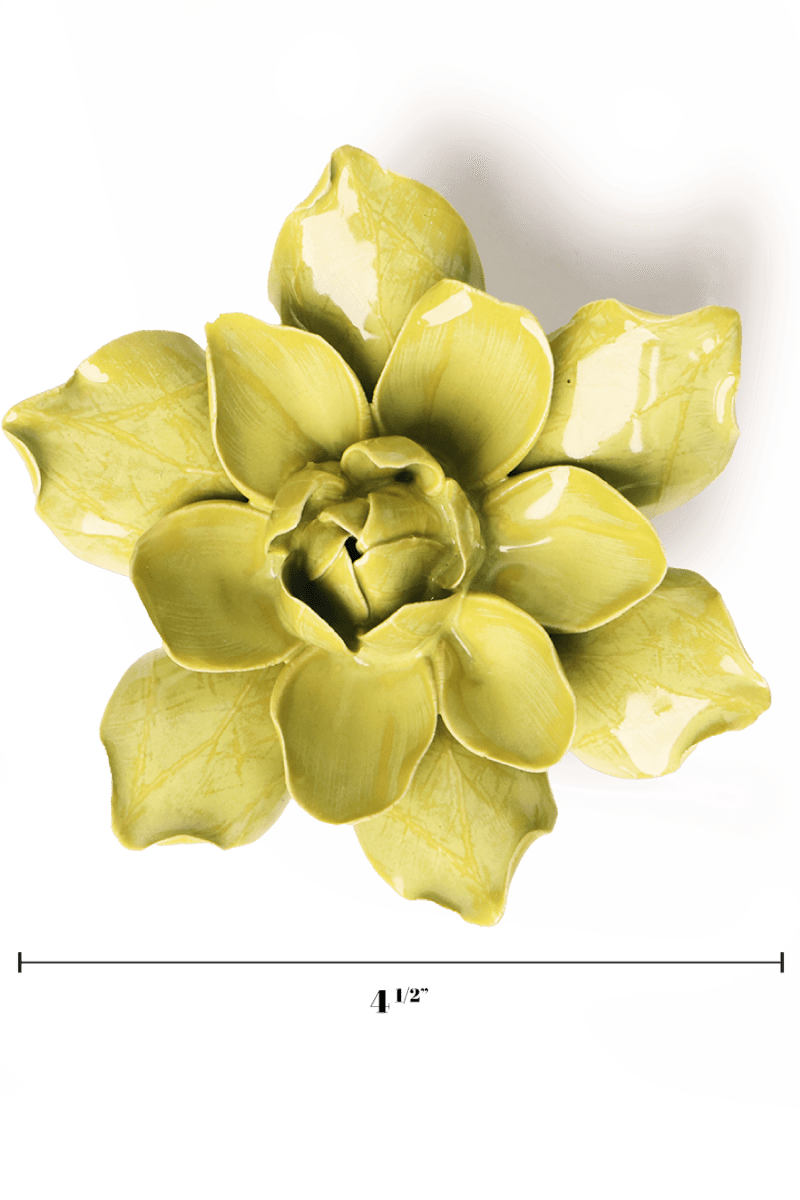 Chartreuse Columbine - Chive Ceramics Studio - Ceramic Flowers - Chive Ceramics Studio