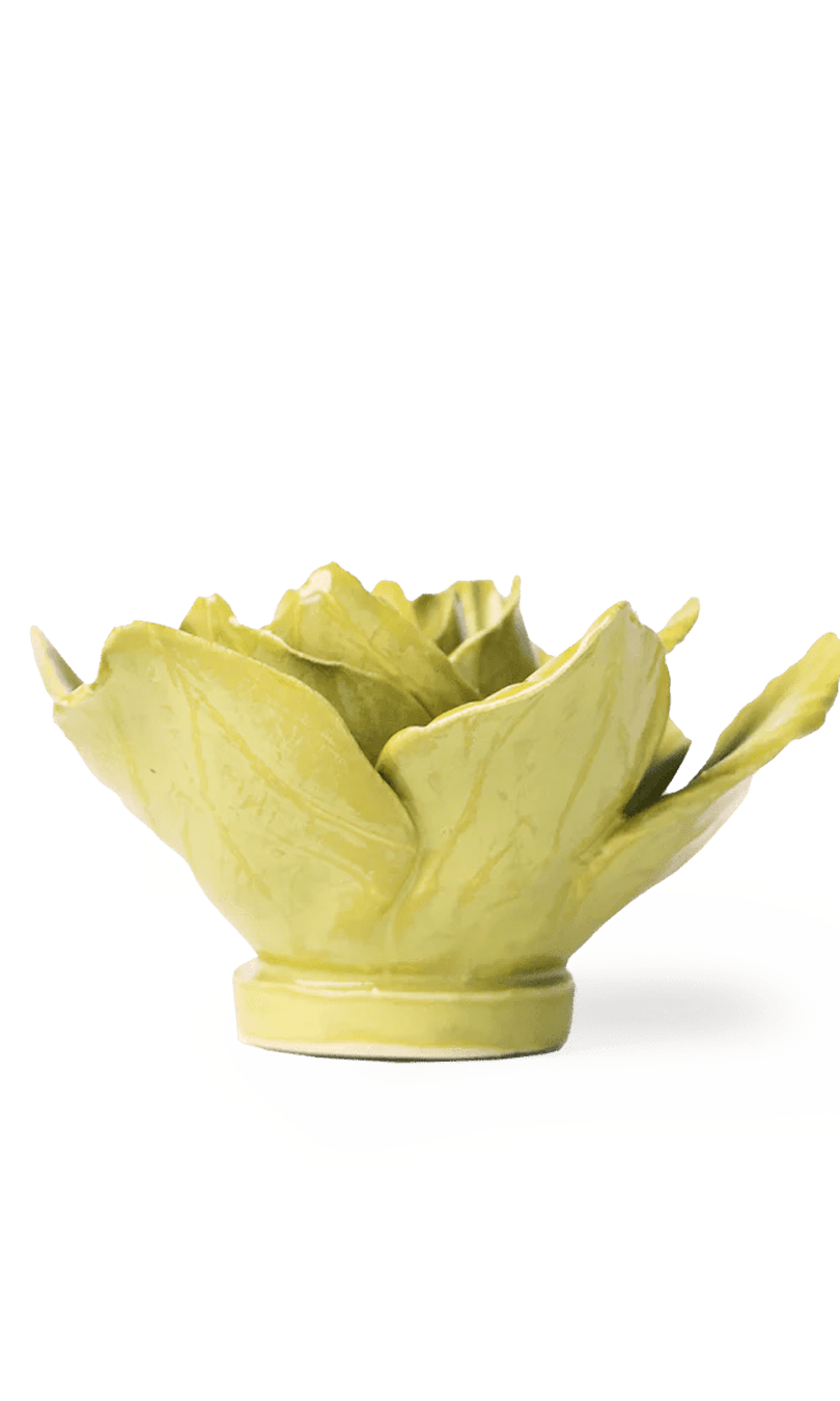 Chartreuse Chartreuse Gladiolus ceramic wall flower — English Garden collection — designed in Toronto by Chive Studio