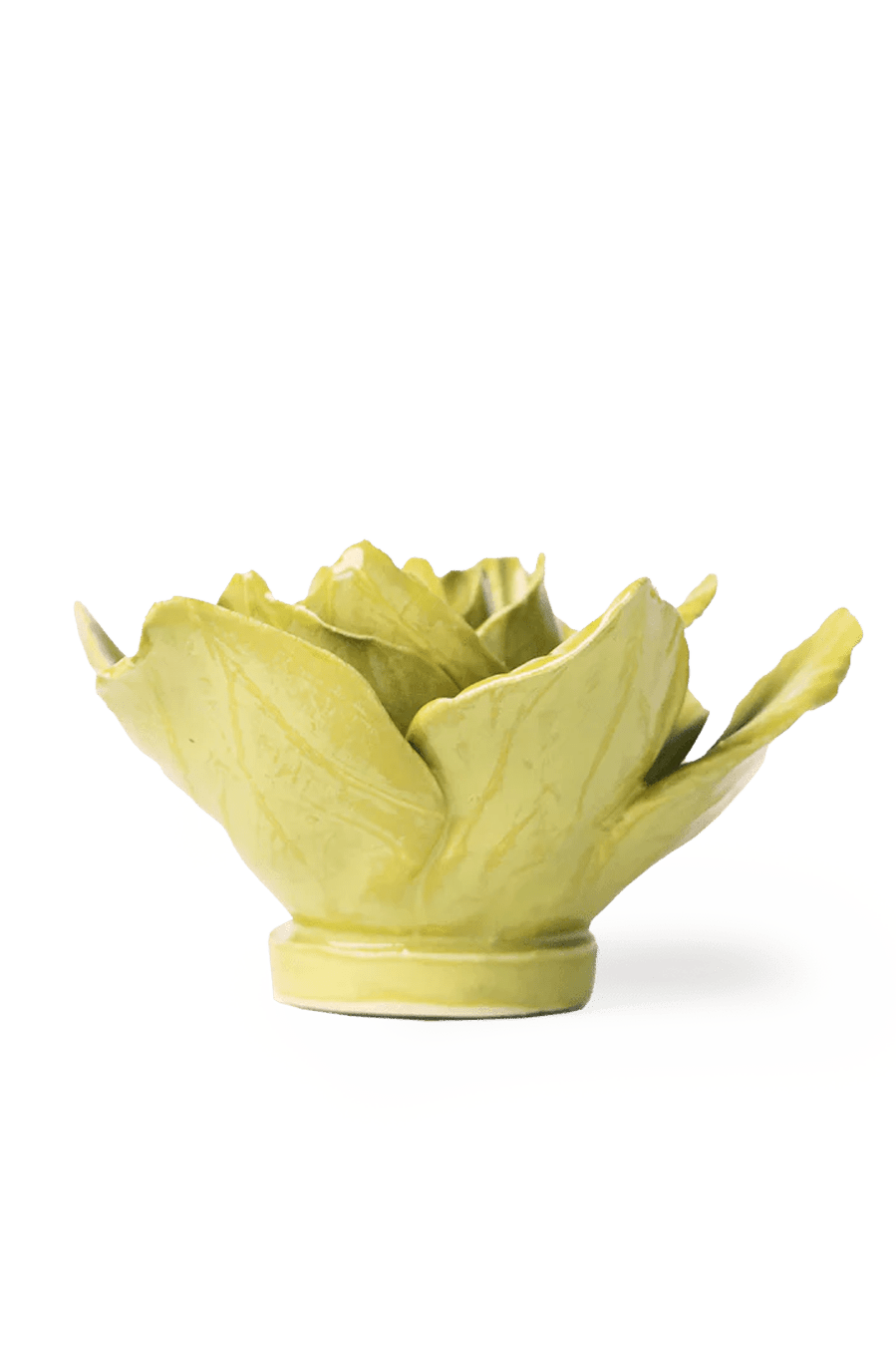 Chartreuse Gladiolus ceramic wall flower — English Garden Collection — handmade by Chive Studio Toronto