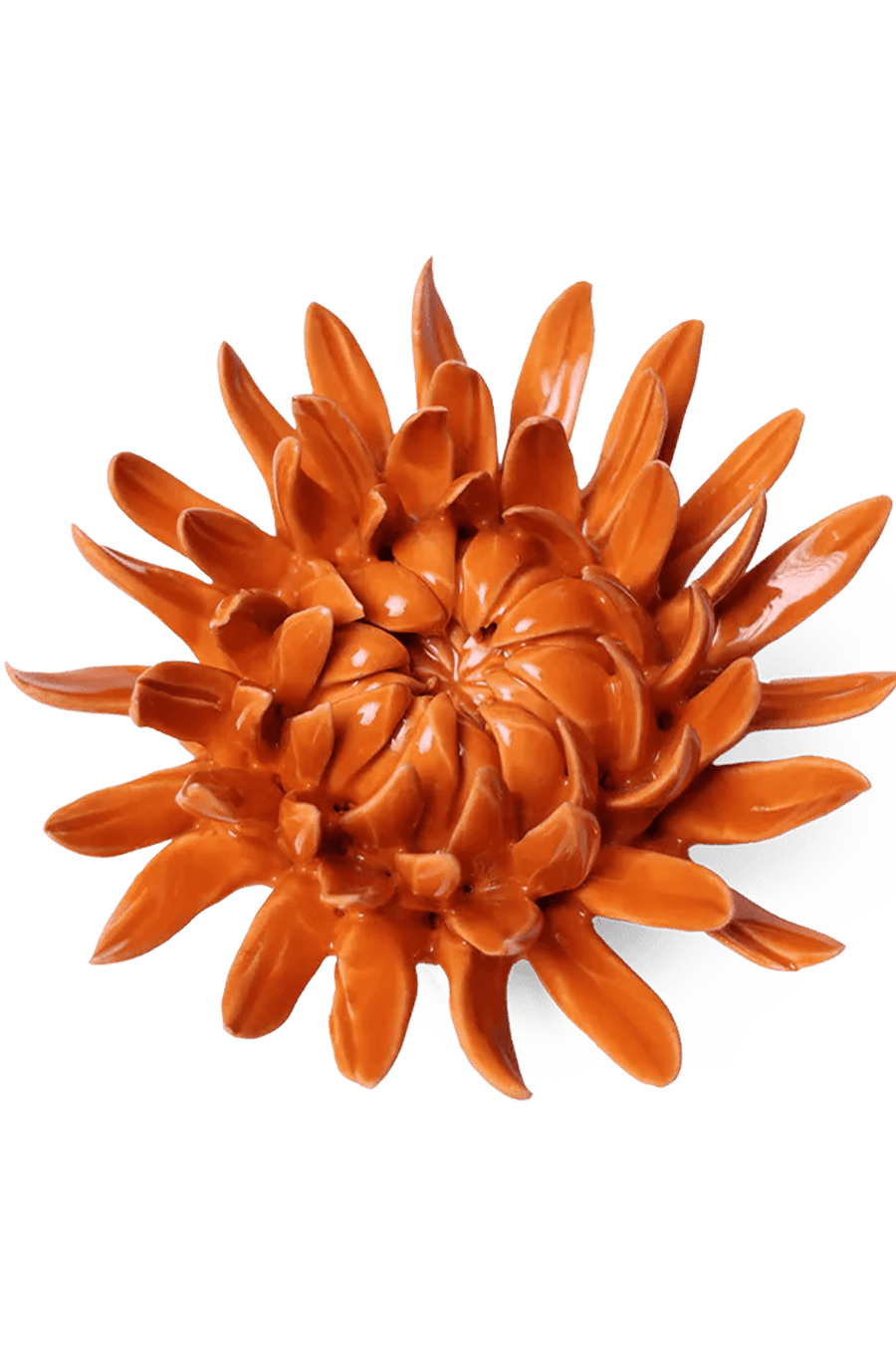 Orange Sarah Mum - Chive Ceramics Studio - Ceramic Flowers - Chive Ceramics Studio