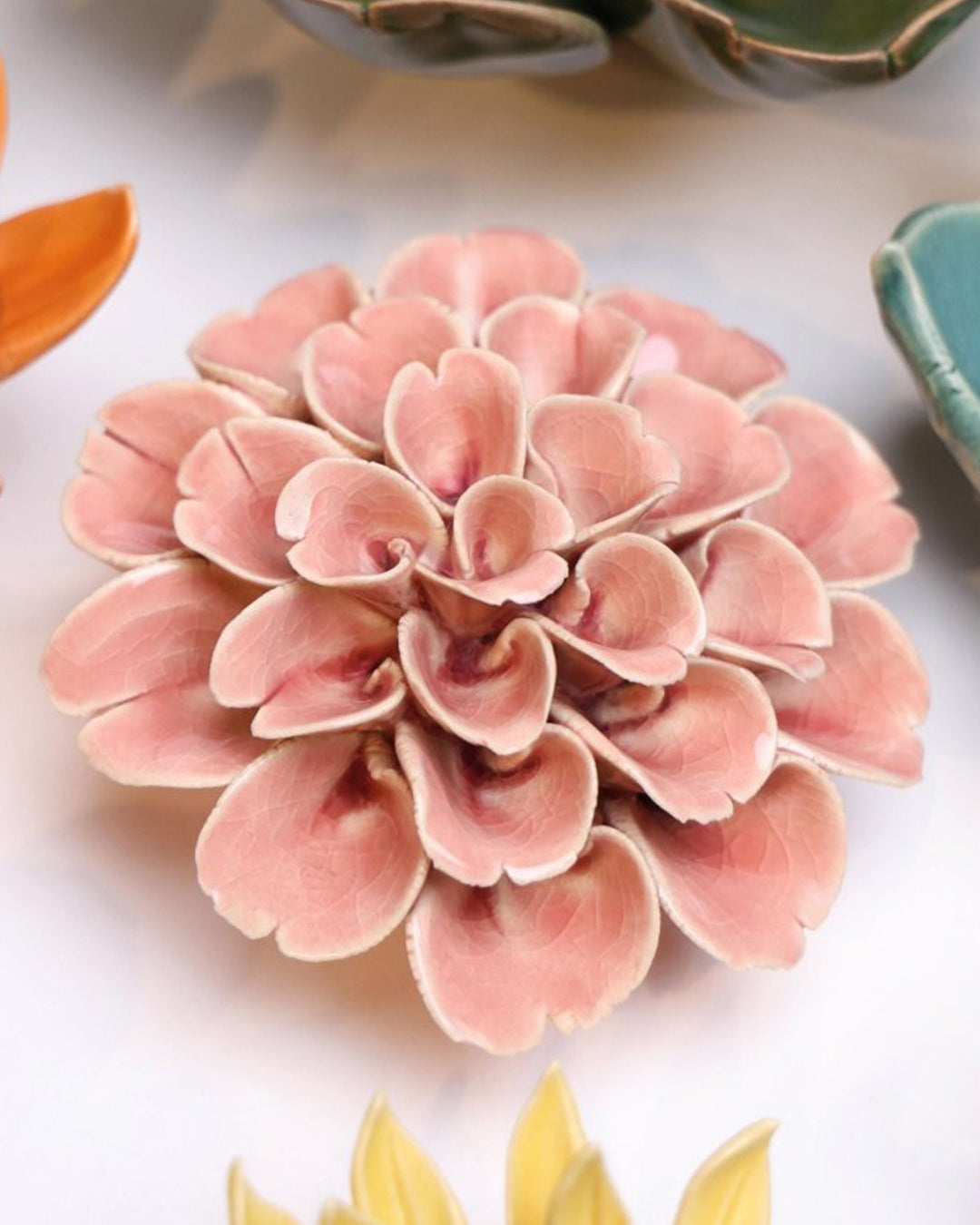 Champagne Pink Hydrangea - Chive Ceramics Studio - Ceramic Flowers - Chive Ceramics Studio