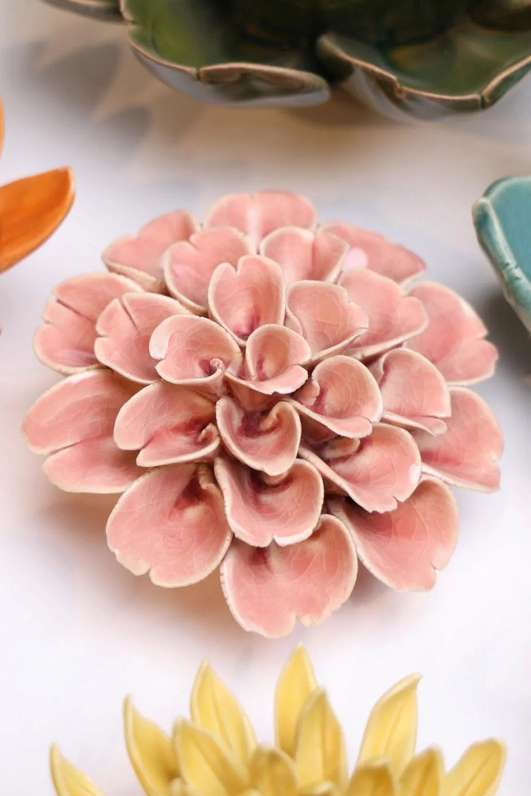 Champagne Pink Hydrangea - Chive Ceramics Studio - Ceramic Flowers - Chive Ceramics Studio