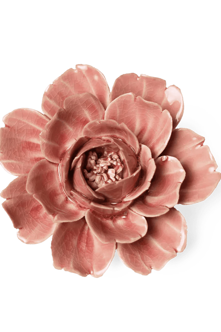 Champagne Pink Rose ceramic wall flower — English Garden collection — Design by Chive Studio Toronto