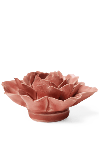 Champagne pink Rose ceramic wall flower — English Garden Collection — handmade by Chive Studio Toronto