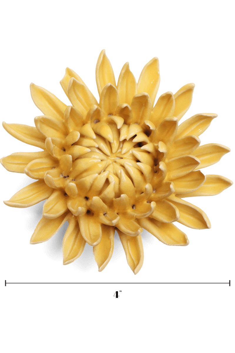 Canary Yellow Sarah Mum - Chive Ceramics Studio - Ceramic Flowers - Chive Ceramics Studio