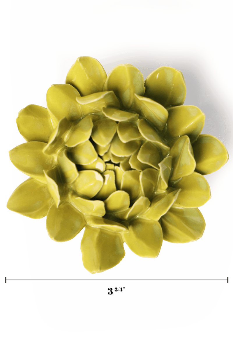 Chartreuse Sugarbush Protea - Chive Ceramics Studio - Ceramic Flowers - Chive Ceramics Studio