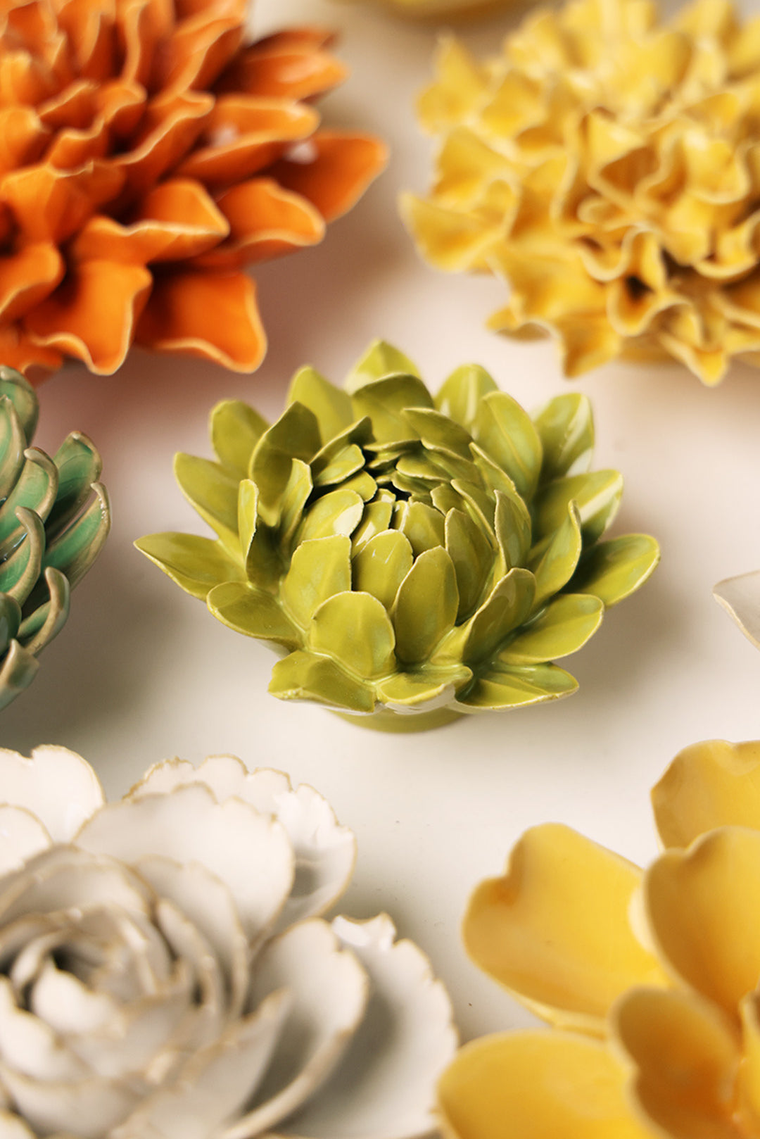 Chartreuse Sugarbush Protea - Chive Ceramics Studio - Ceramic Flowers - Chive Ceramics Studio