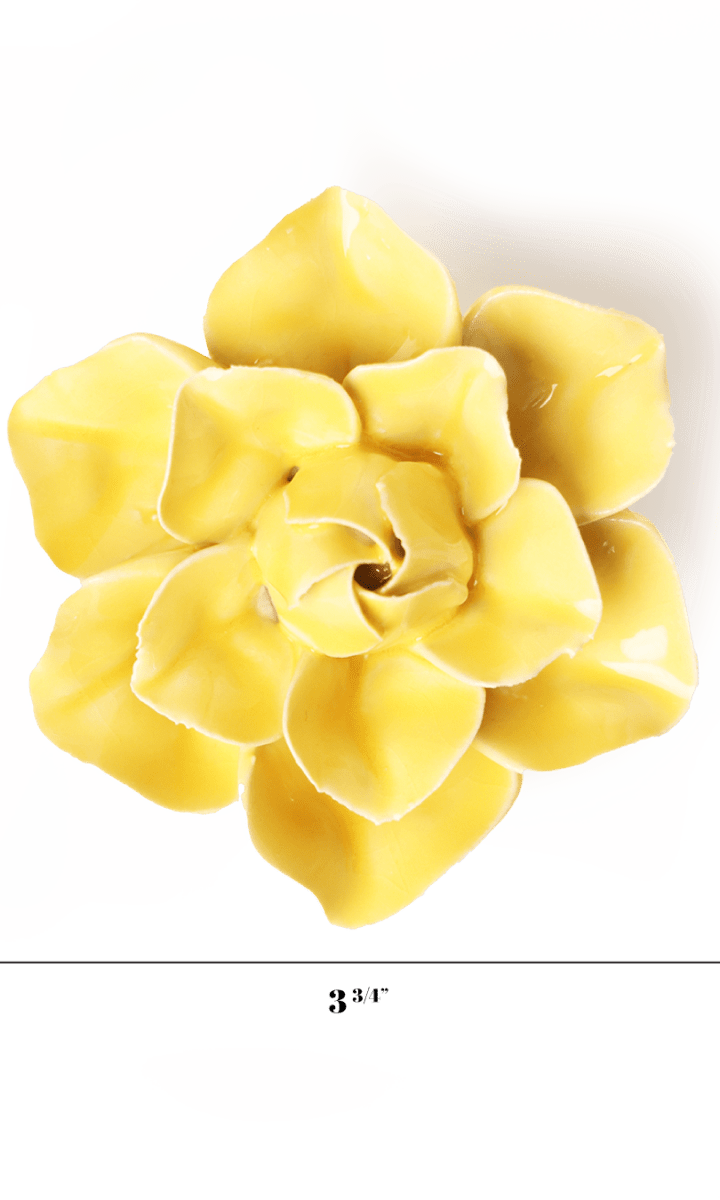 buttercup yellow daffodil ceramic wall flower — English Garden Collection — handmade by Chive Studio Toronto