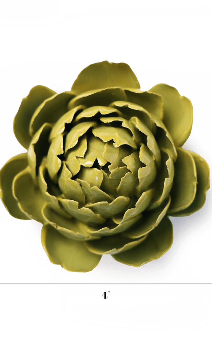 Chartreuse Queen Protea ceramic wall flower — English Garden — handmade by Chive Studio Toronto