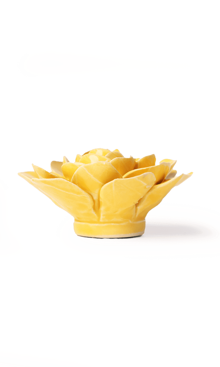 Burnt Yellow Begonia ceramic wall flower — English Garden — handmade by Chive Studio Toronto