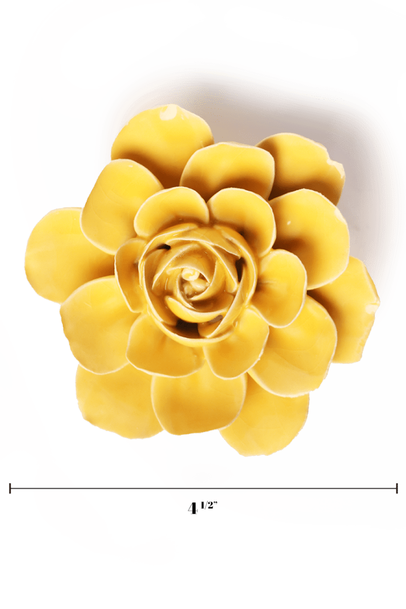 Burnt Yellow Begonia - Chive Ceramics Studio - Ceramic Flowers - Chive Ceramics Studio