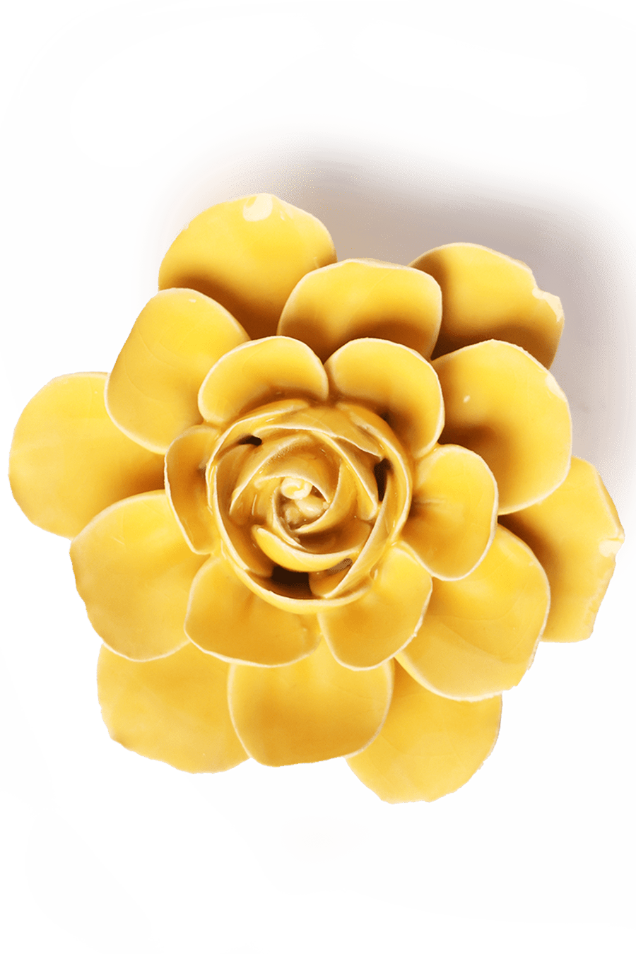 Burnt Yellow Begonia - Chive Ceramics Studio - Ceramic Flowers - Chive Ceramics Studio