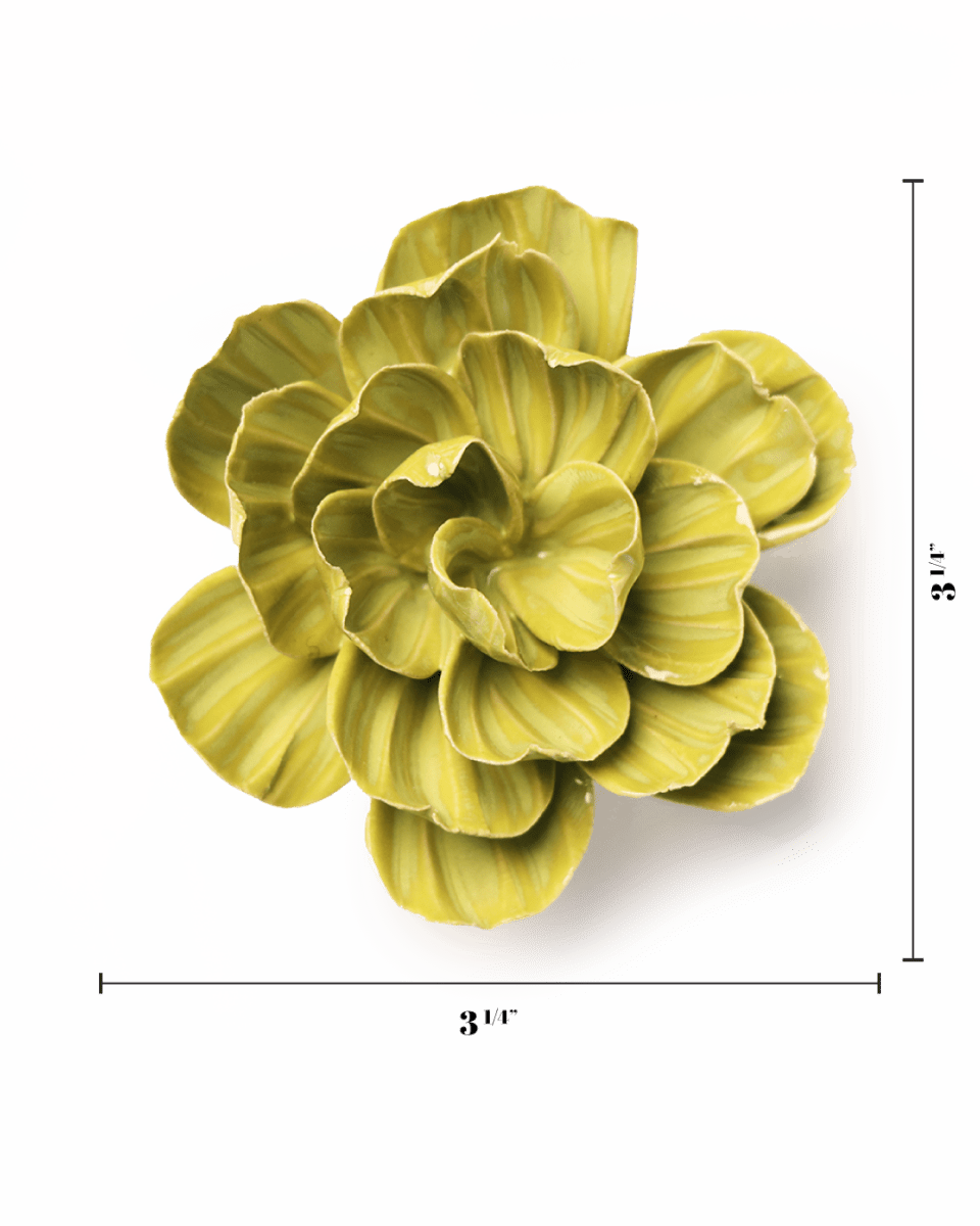 Chartreuse Primrose - Chive Ceramics Studio - Ceramic Flowers - Chive Ceramics Studio