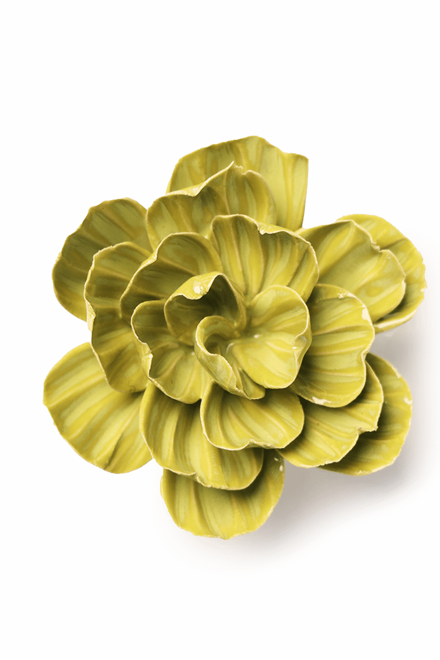 Chartreuse Primrose - Chive Ceramics Studio - Ceramic Flowers - Chive Ceramics Studio