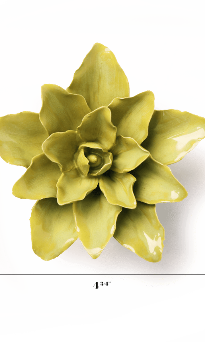 July birth flower water lily ceramic wall flower — birth flower collection — handmade by Chive Studio Toronto