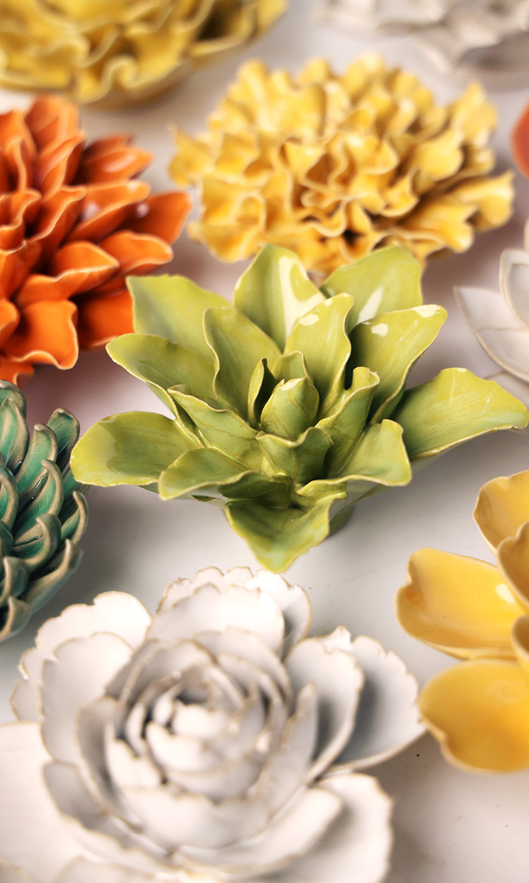 July birth flower water lily ceramic wall flower — birth flower collection — handmade by Chive Studio Toronto