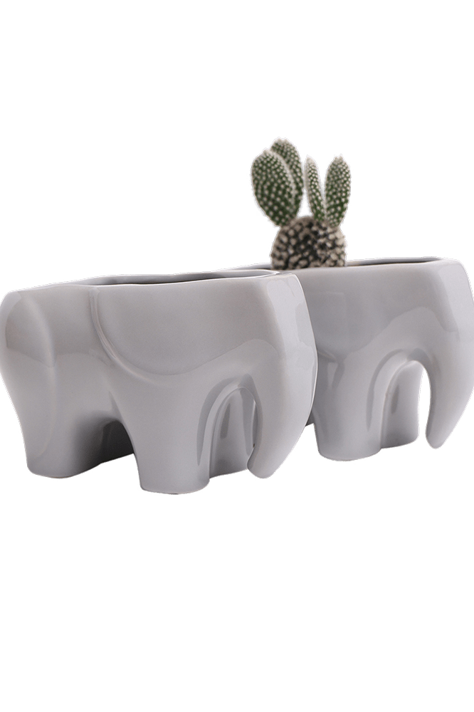 Elephant Ceramic Indoor Plant Pot For Succulents - Chive Ceramics Studio - Pots - Chive US